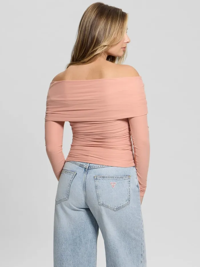 GUESS Sweaters and Knits Abby OfftheShoulder Top Black 8211 Women