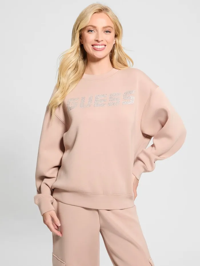 GUESS Sweaters and Knits Eco Cecilia Scuba Sweatshirt Neutral 8211 Women