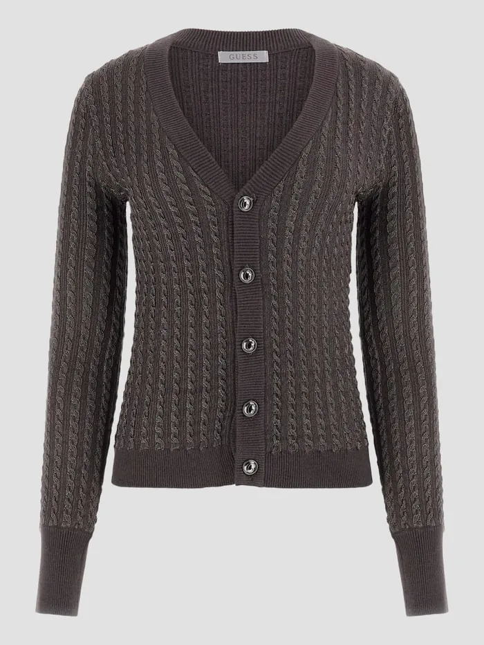 GUESS Sweaters and Knits Josie VNeck Cardigan Sweater Grey 8211 Women