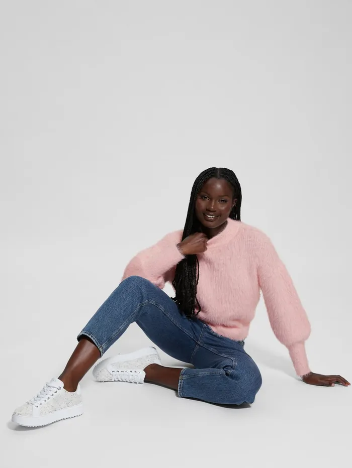 GUESS Sweaters and Knits Keyla Fuzzy Sweater Blue 8211 Women