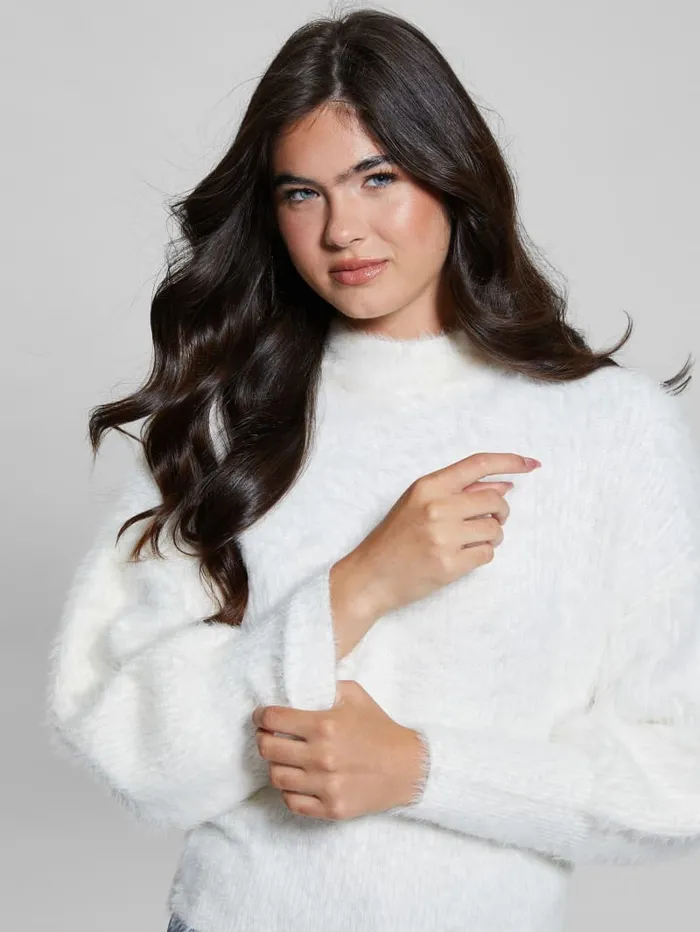 GUESS Sweaters and Knits Keyla Fuzzy Sweater Blue 8211 Women