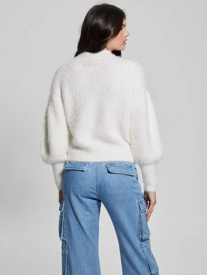 GUESS Sweaters and Knits Keyla Fuzzy Sweater Blue 8211 Women