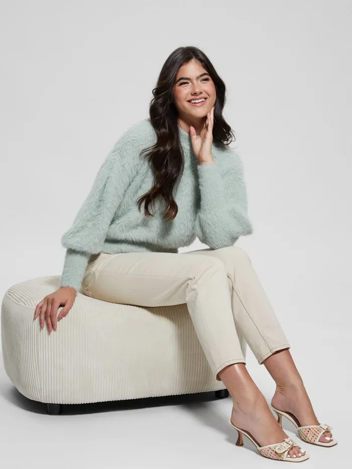 GUESS Sweaters and Knits Keyla Fuzzy Sweater Blue 8211 Women