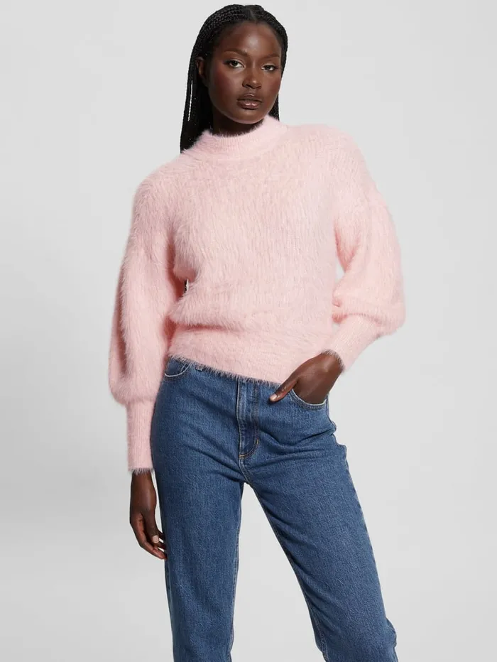 GUESS Sweaters and Knits Keyla Fuzzy Sweater Blue 8211 Women