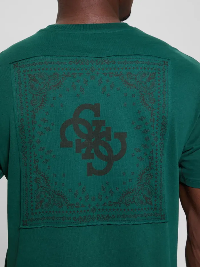 GUESS T Shirts and Tanks Bandana Applique Tee Green 8211 Men