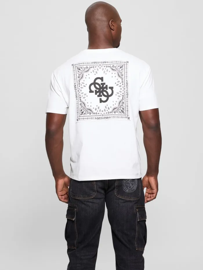 GUESS T Shirts and Tanks Bandana Applique Tee Green 8211 Men