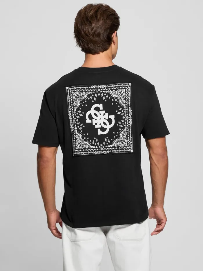 GUESS T Shirts and Tanks Bandana Applique Tee Green 8211 Men