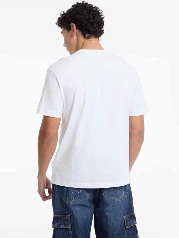 GUESS T Shirts and Tanks Eco Crewneck Printed Tee Blue 8211 Men