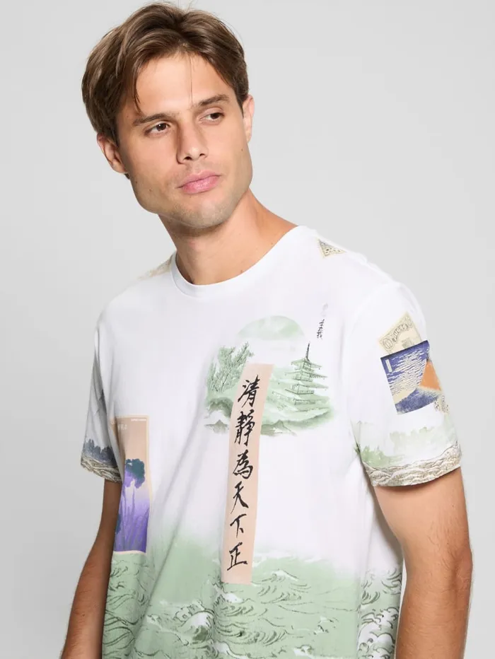 GUESS T Shirts and Tanks Eco Daydream Graphic Tee White 8211 Men
