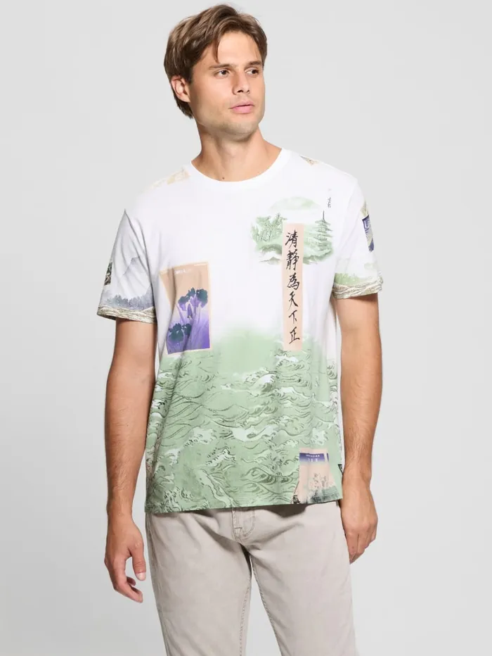 GUESS T Shirts and Tanks Eco Daydream Graphic Tee White 8211 Men
