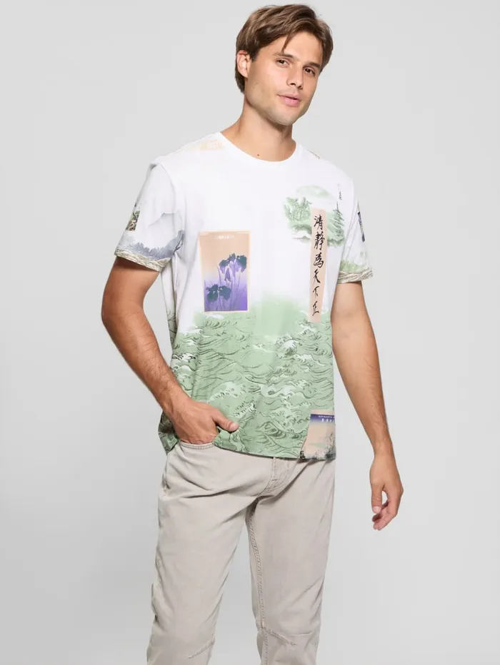 GUESS T Shirts and Tanks Eco Daydream Graphic Tee White 8211 Men