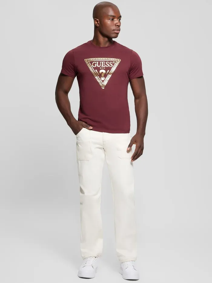 GUESS T Shirts and Tanks Eco Signature Tee Red 8211 Men
