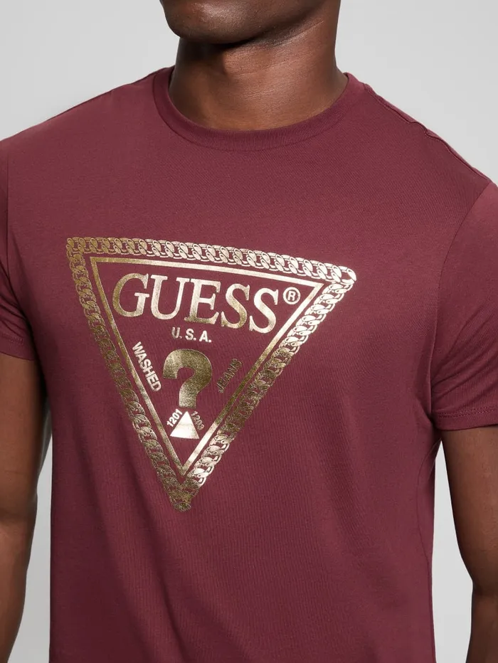 GUESS T Shirts and Tanks Eco Signature Tee Red 8211 Men
