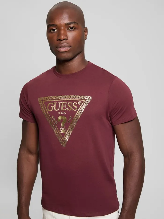 GUESS T Shirts and Tanks Eco Signature Tee Red 8211 Men