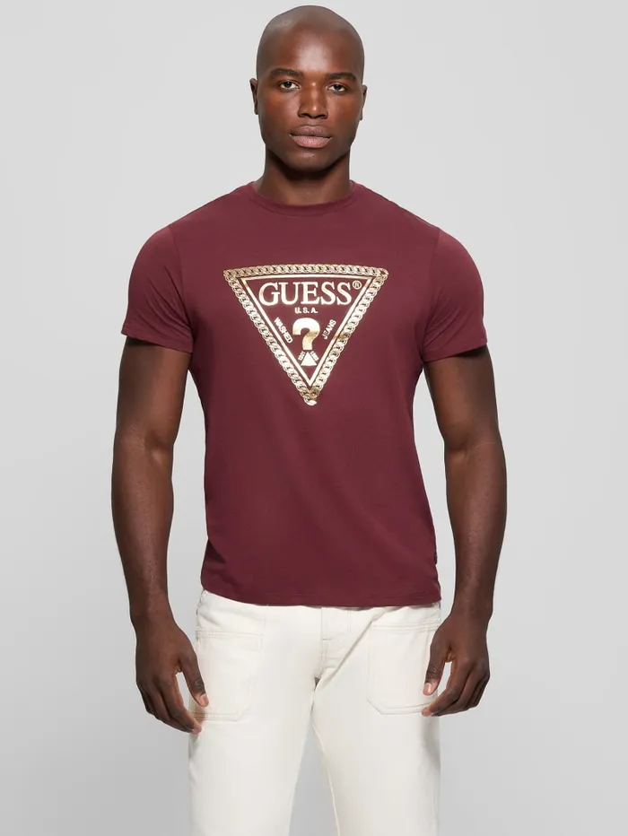 GUESS T Shirts and Tanks Eco Signature Tee Red 8211 Men