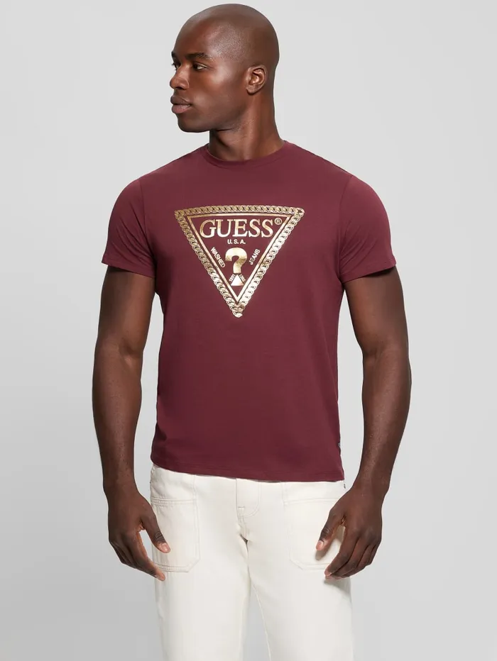 GUESS T Shirts and Tanks Eco Signature Tee Red 8211 Men
