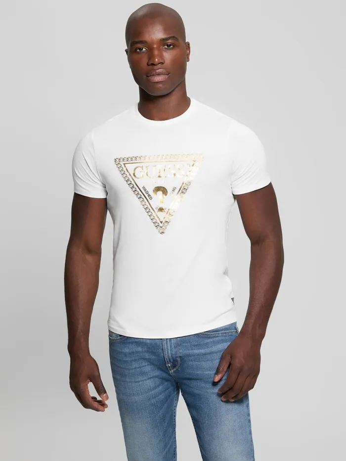 GUESS T Shirts and Tanks Eco Signature Tee Red 8211 Men