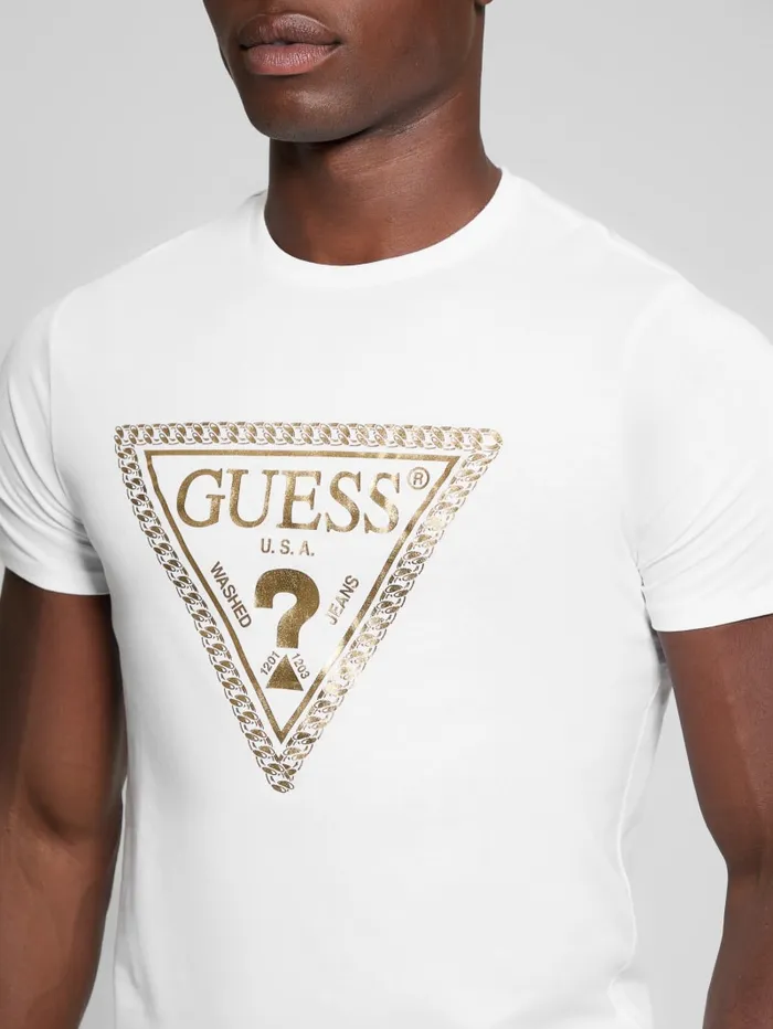 GUESS T Shirts and Tanks Eco Signature Tee Red 8211 Men