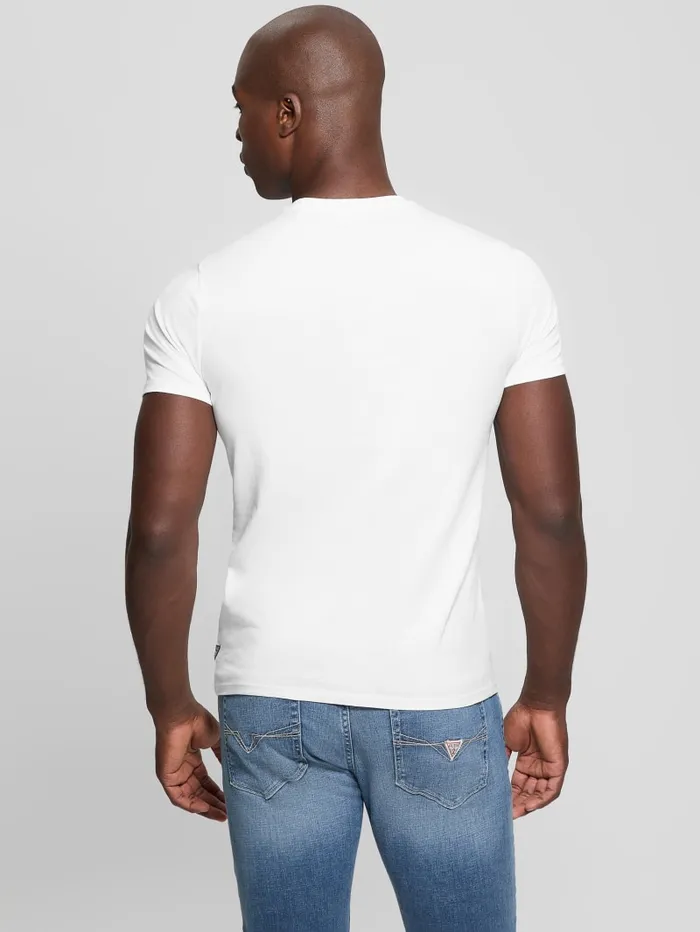 GUESS T Shirts and Tanks Eco Signature Tee Red 8211 Men