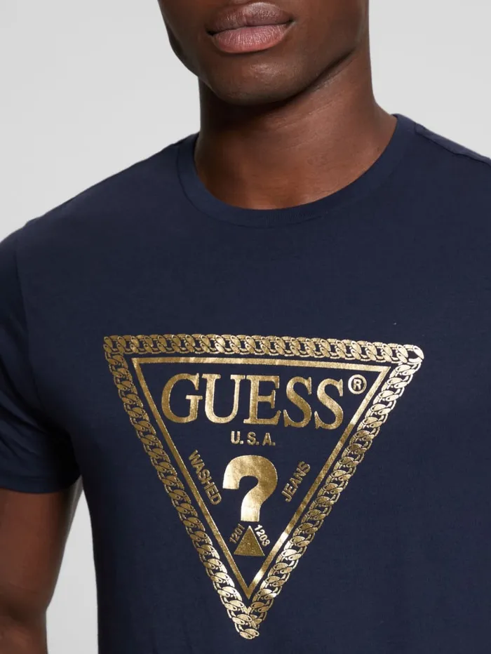 GUESS T Shirts and Tanks Eco Signature Tee Red 8211 Men