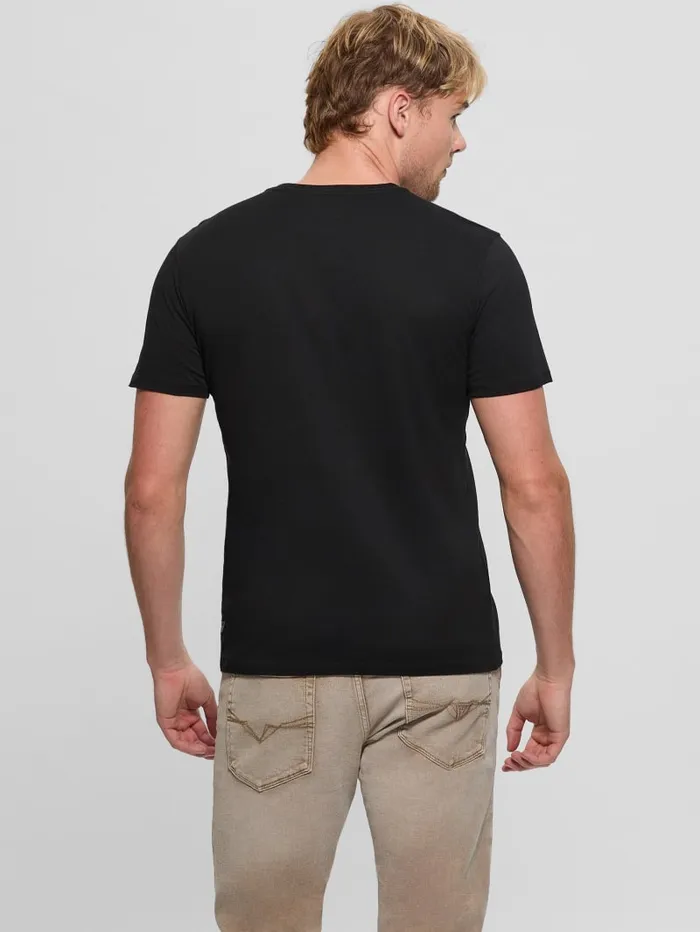 GUESS T Shirts and Tanks Eco Velvet Signature Tee White 8211 Men