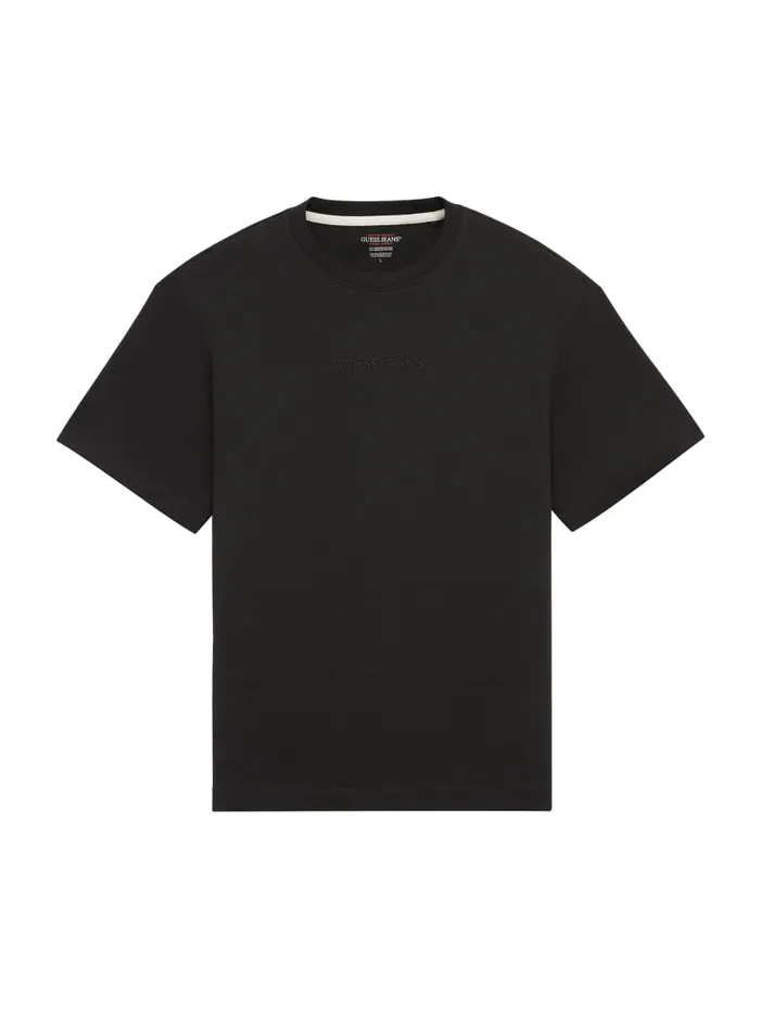 GUESS T Shirts and Tanks Embroidered Logo Tee Black 8211 Men