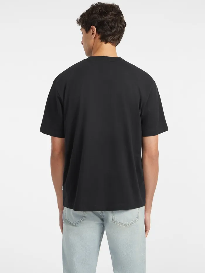 GUESS T Shirts and Tanks Embroidered Logo Tee Black 8211 Men