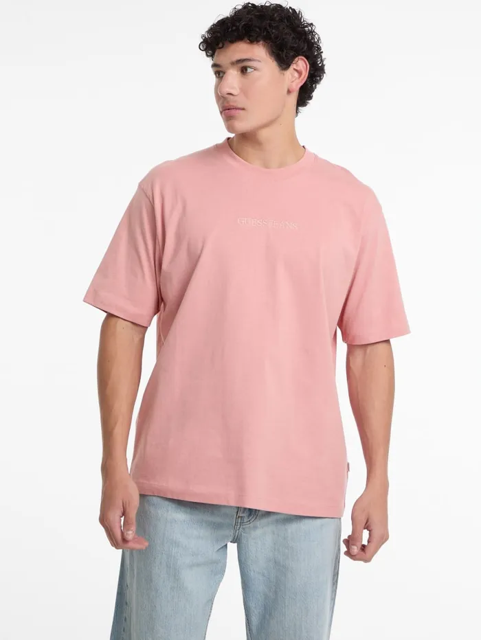 GUESS T Shirts and Tanks Embroidered Logo Tee Black 8211 Men
