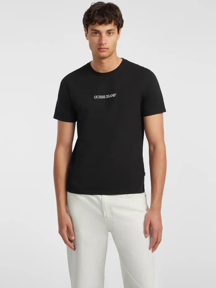 GUESS T Shirts and Tanks Slim Embroidered Logo Tee Red 8211 Men