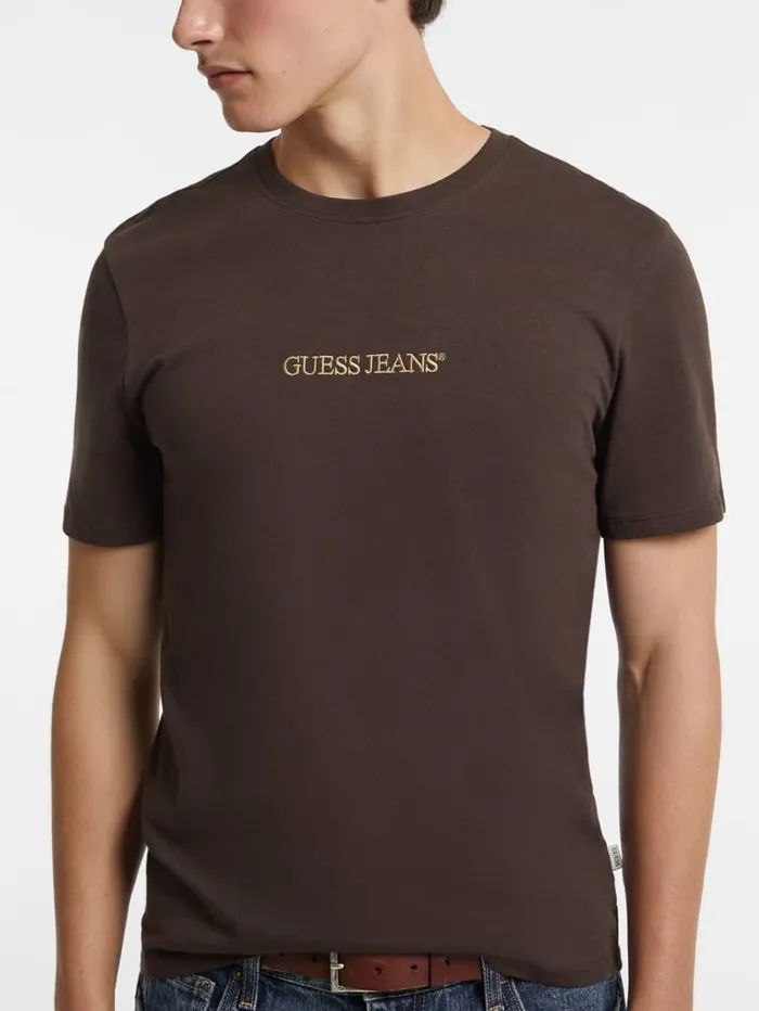 GUESS T Shirts and Tanks Slim Embroidered Logo Tee Red 8211 Men