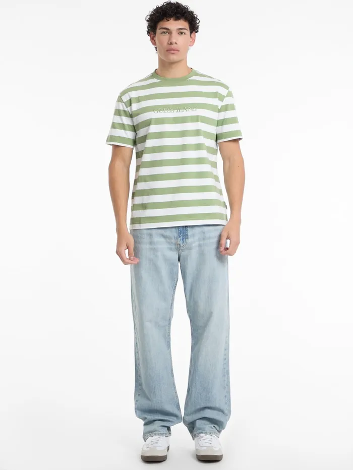 GUESS T Shirts and Tanks Striped Logo Tee Colors 8211 Men