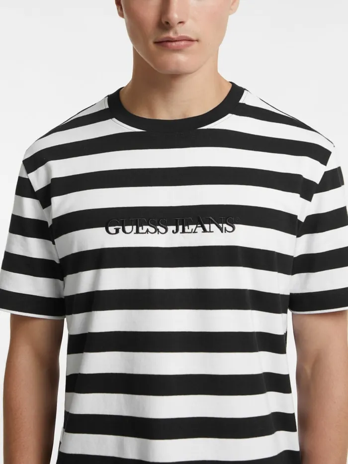 GUESS T Shirts and Tanks Striped Logo Tee Colors 8211 Men