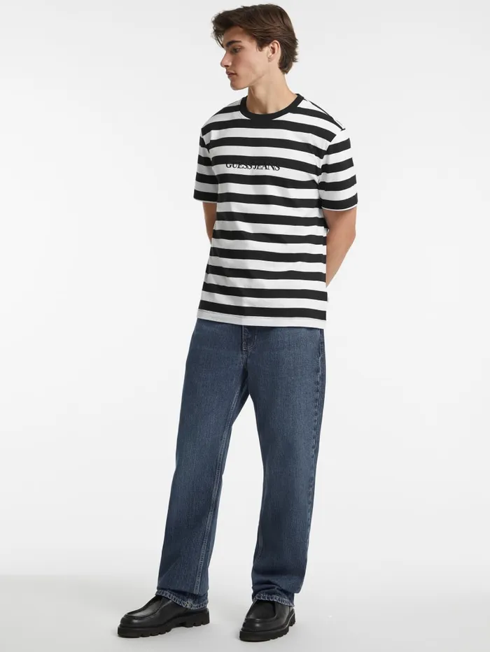 GUESS T Shirts and Tanks Striped Logo Tee Colors 8211 Men