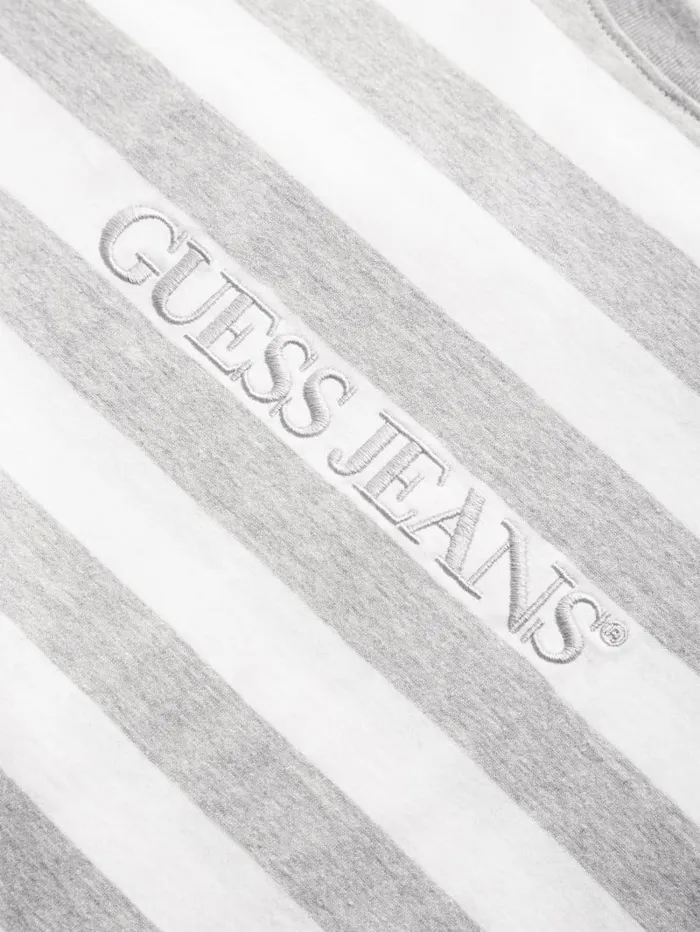 GUESS T Shirts and Tanks Striped Logo Tee Red 8211 Men