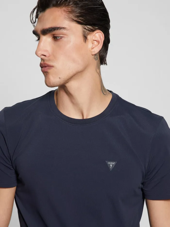 GUESS T Shirts and Tanks TechStretch Patch Tee Blue 8211 Men