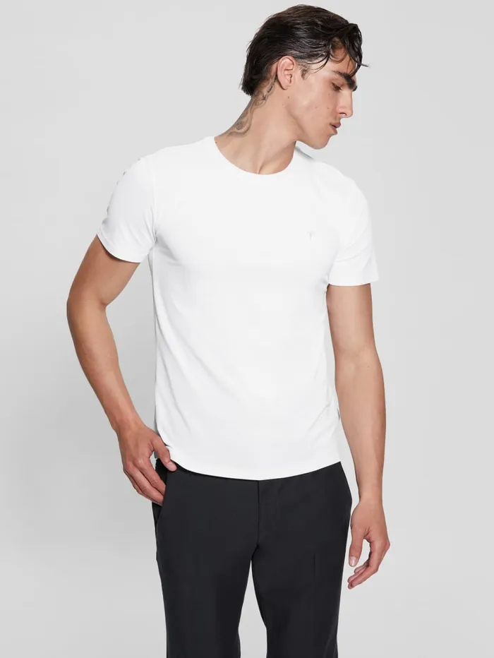 GUESS T Shirts and Tanks TechStretch Patch Tee Blue 8211 Men