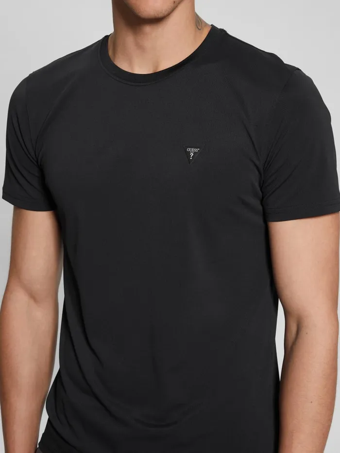 GUESS T Shirts and Tanks TechStretch Patch Tee Blue 8211 Men