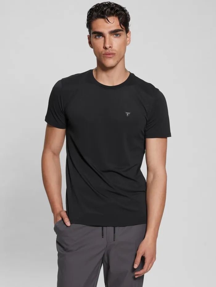GUESS T Shirts and Tanks TechStretch Patch Tee Blue 8211 Men