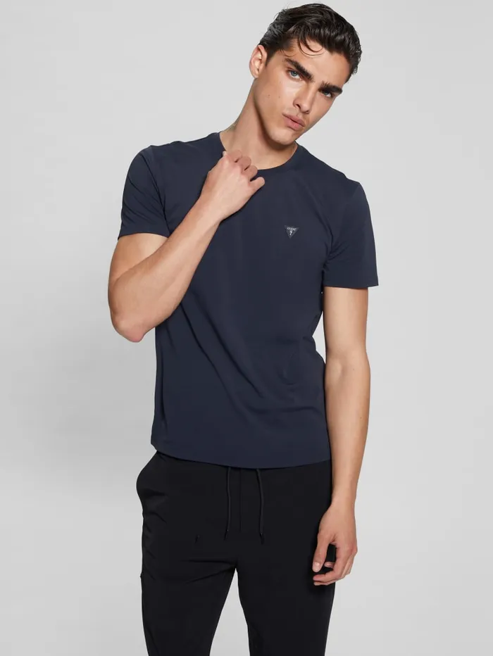 GUESS T Shirts and Tanks TechStretch Patch Tee Turquoise 8211 Men