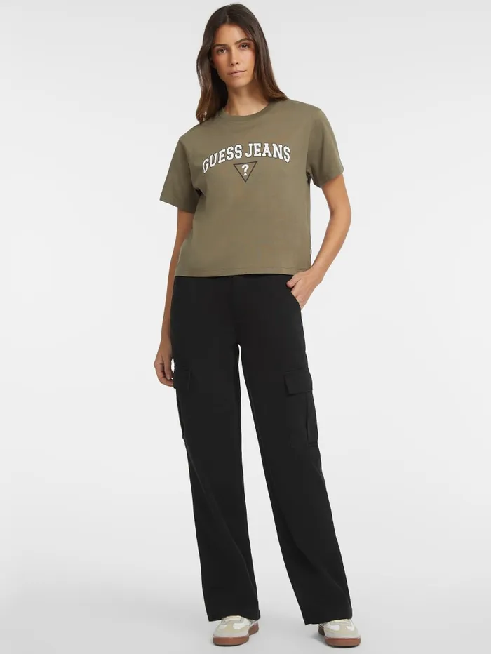 GUESS Tops Boxy Logo Tee Green 8211 Women