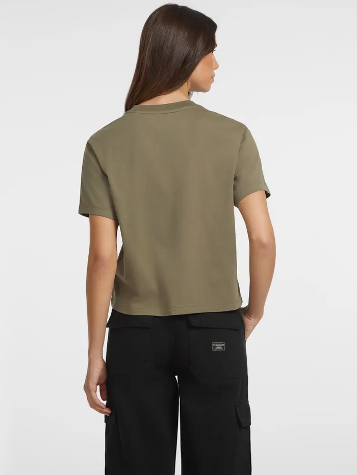 GUESS Tops Boxy Logo Tee Green 8211 Women