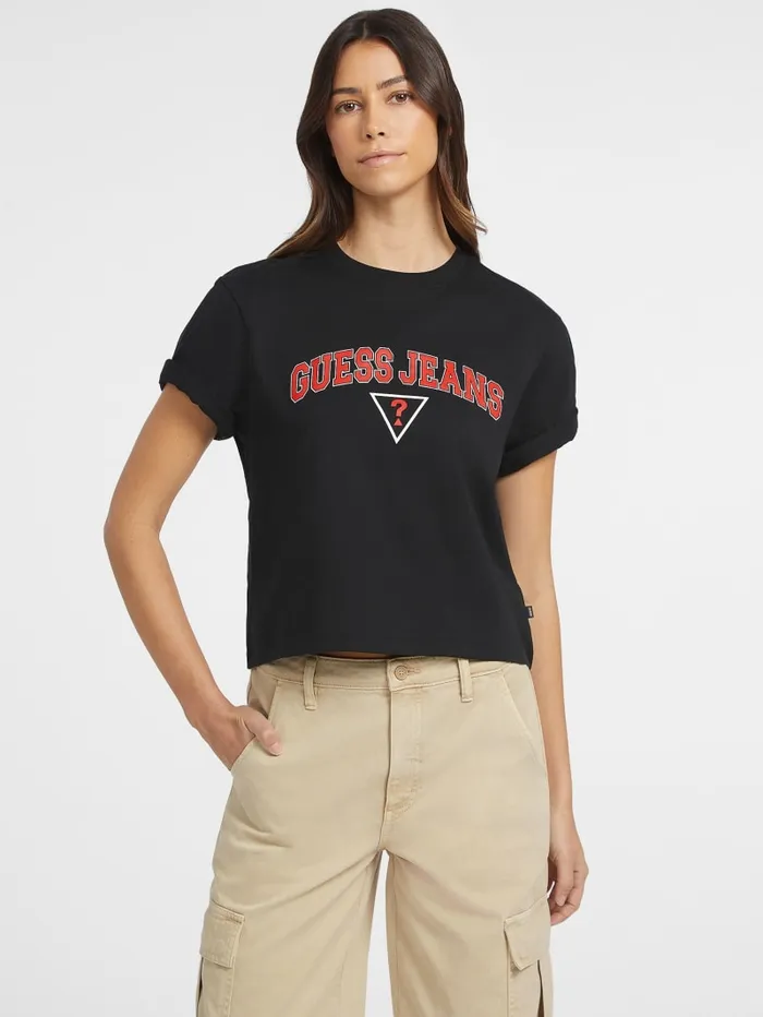 GUESS Tops Boxy Logo Tee Green 8211 Women