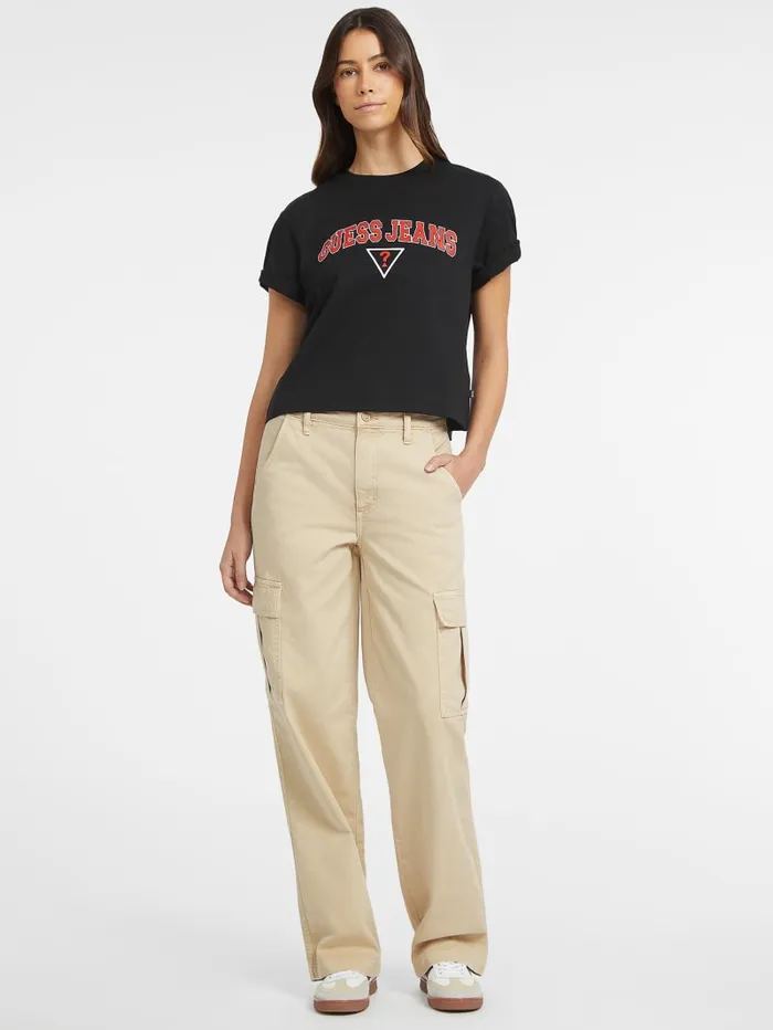 GUESS Tops Boxy Logo Tee Green 8211 Women