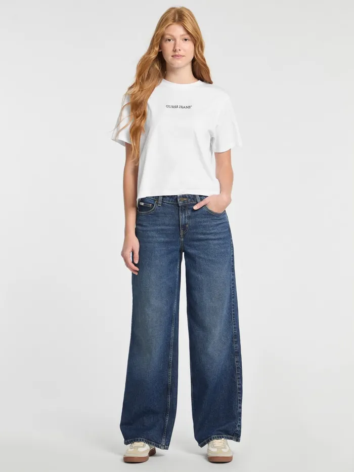 GUESS Tops Eco Crewneck Logo Tee White 8211 Women