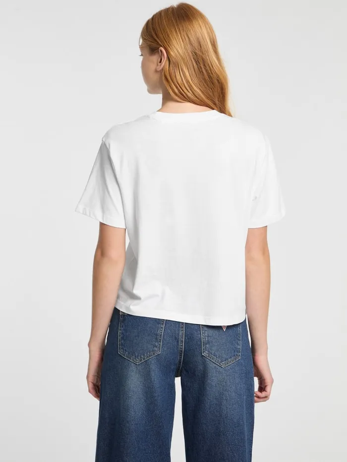 GUESS Tops Eco Crewneck Logo Tee White 8211 Women