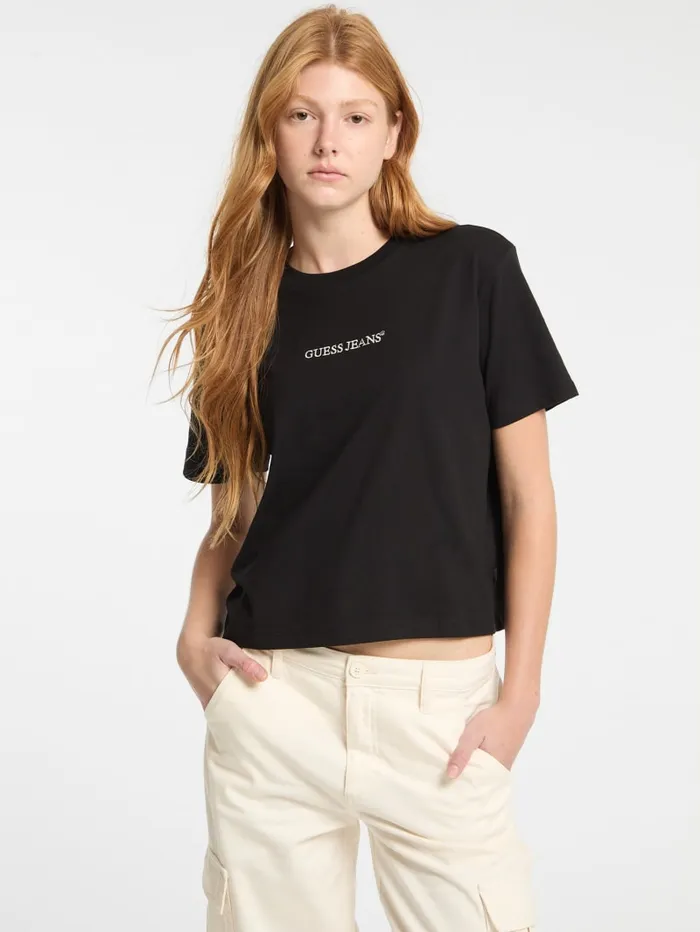 GUESS Tops Eco Crewneck Logo Tee White 8211 Women