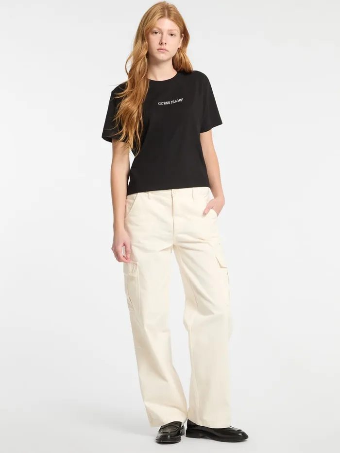 GUESS Tops Eco Crewneck Logo Tee White 8211 Women