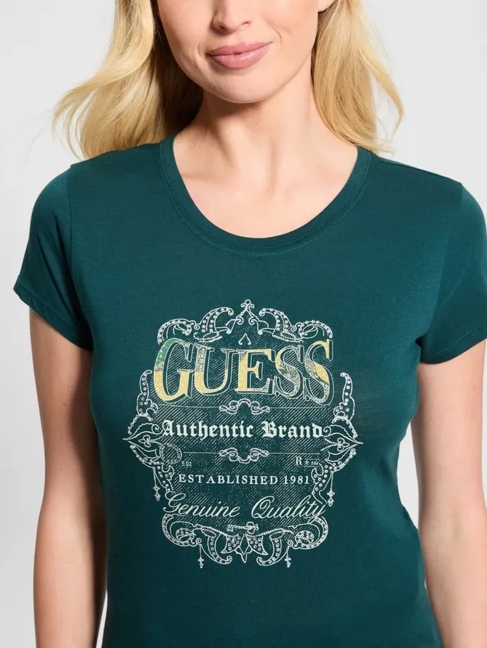 GUESS Tops Eco Genuine Tee Green 8211 Women