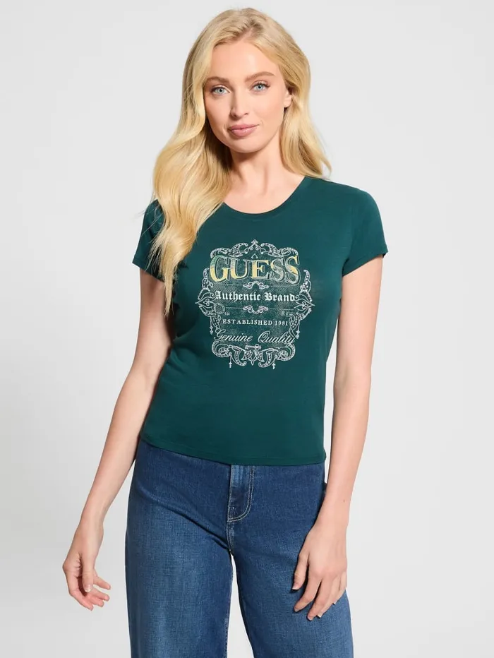 GUESS Tops Eco Genuine Tee Green 8211 Women