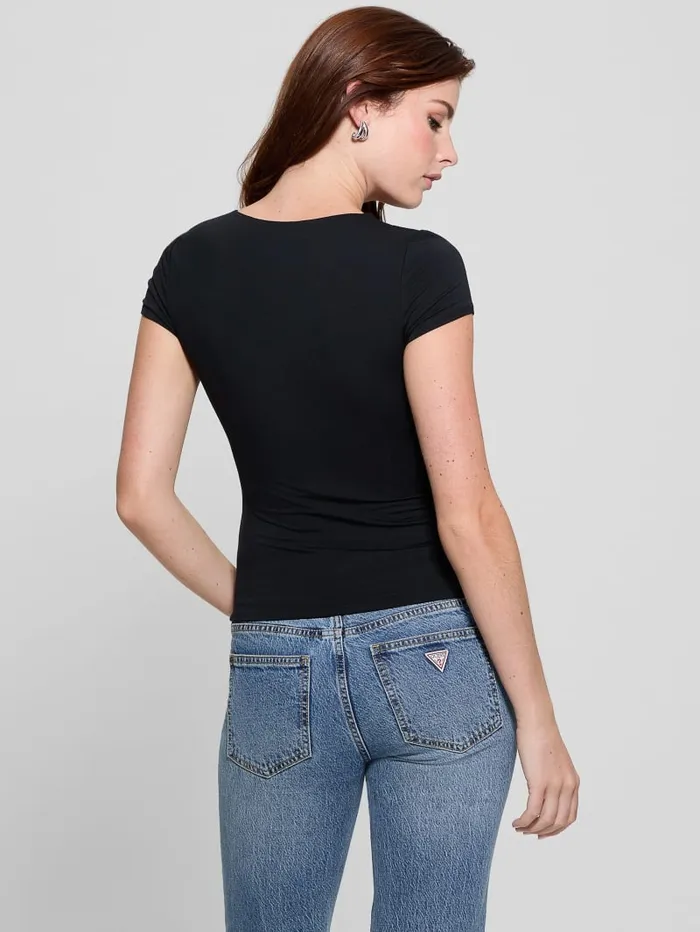 GUESS Tops Eco Rayla Ruched Top White 8211 Women